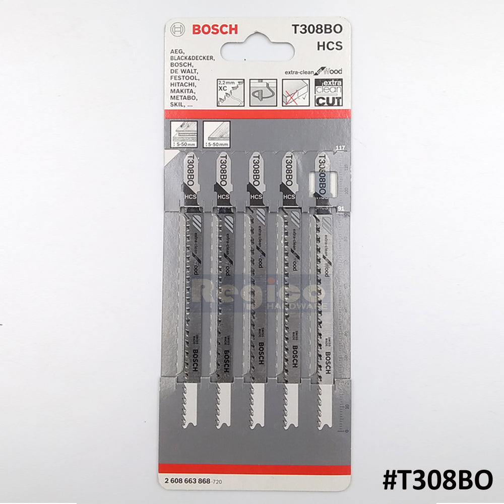 BOSCH Jigsaw Blade Set Extra Clean for Wood 5pcs/set Bosch Accessories