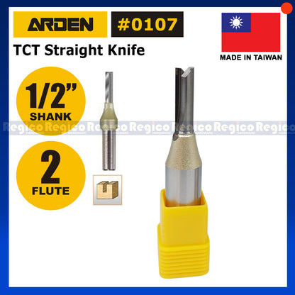ARDEN 2 Flute 1/2 Shank Metric TCT Straight Router Bit #0107