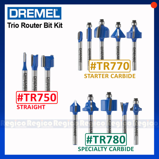 Dremel Trio TR750 TR780 TR770 Straight Specialty Carbide Router Bit Set Dremel Accessories