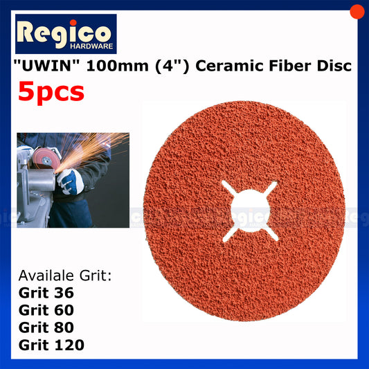Uwin 100mm Ceramic fibre disc for 4 inch Angle Grinder