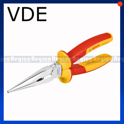 Bosch 200mm VDE & Standard Straight Long Nose Pliers 1600A02NE3 1600A02NE3 Bosch Hand Tools