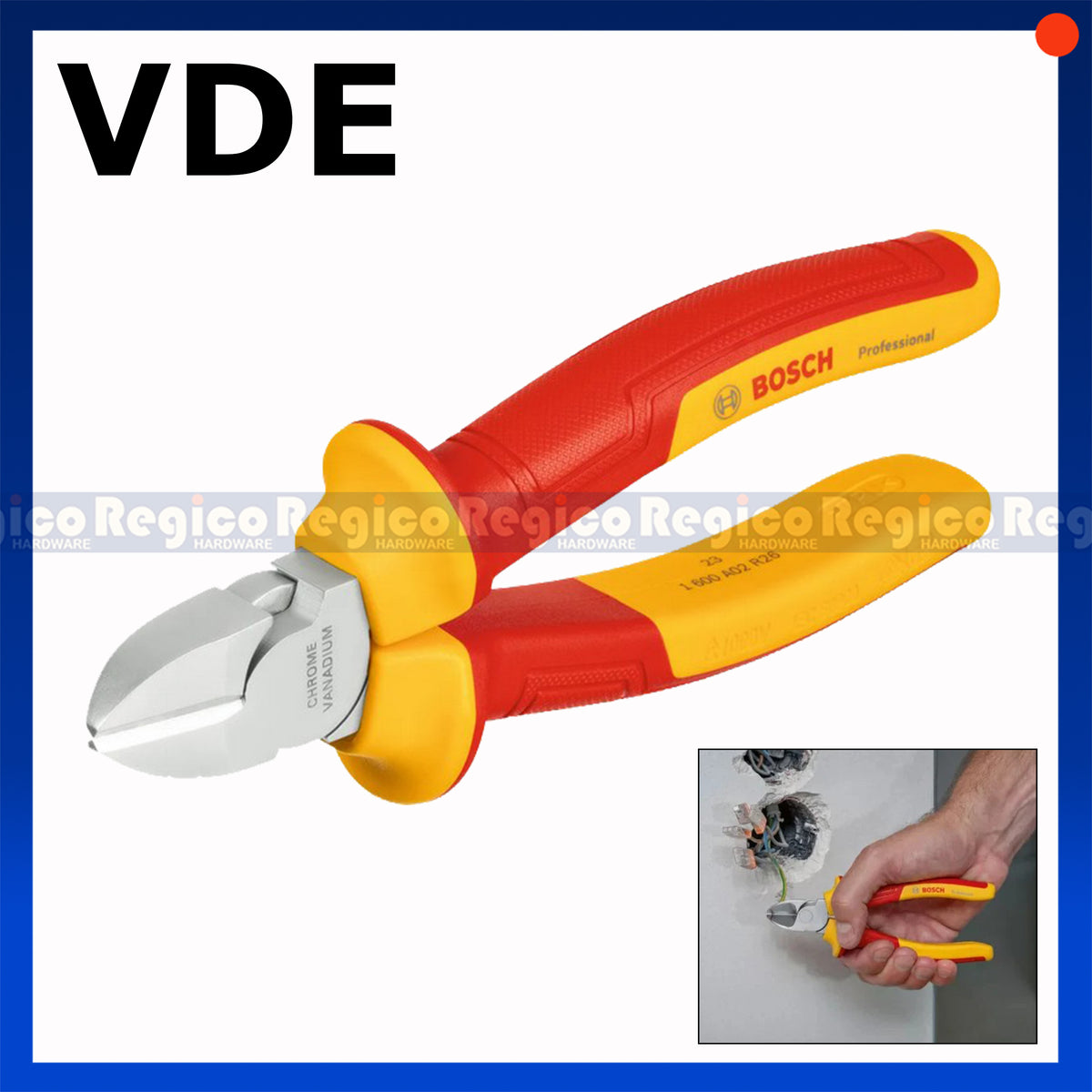 Bosch Standard & VDE Diagonal Side Cutter 160mm Electrical Pliers Bosch Hand Tools 1600A02ND9 | 1600A01TH9