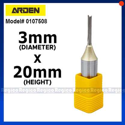 ARDEN 2 Flute 1/2 Shank Metric TCT Straight Router Bit #0107
