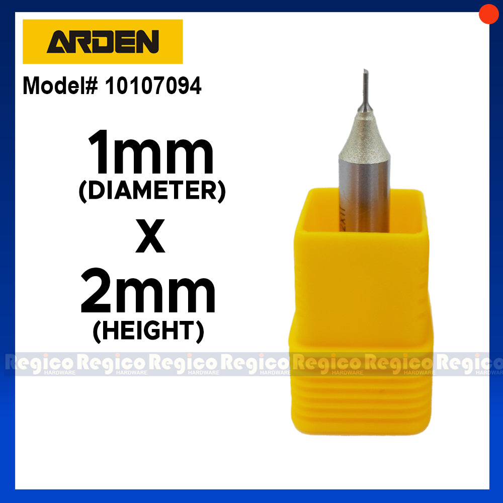 ARDEN 2 Flute 1/4  Shank Metric TCT Straight Router Bit #0107