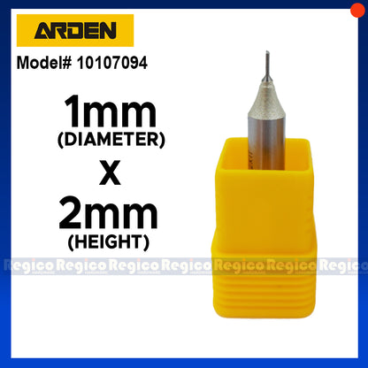 ARDEN 2 Flute 1/4  Shank Metric TCT Straight Router Bit #0107