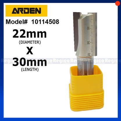 ARDEN 2 Flute 1/2 Shank Metric Straight Router Bit #0114