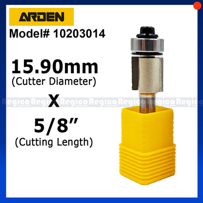 Arden 1/4 Shank Bottom Ball Bearing Flush Trim Trimmer Router Bit For Woodworking #0203