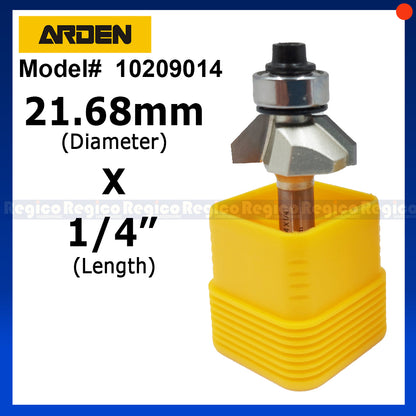 ARDEN #0209 1/4  Shank 45 degree Chamfer Chamfering Router Bit for Woodworking