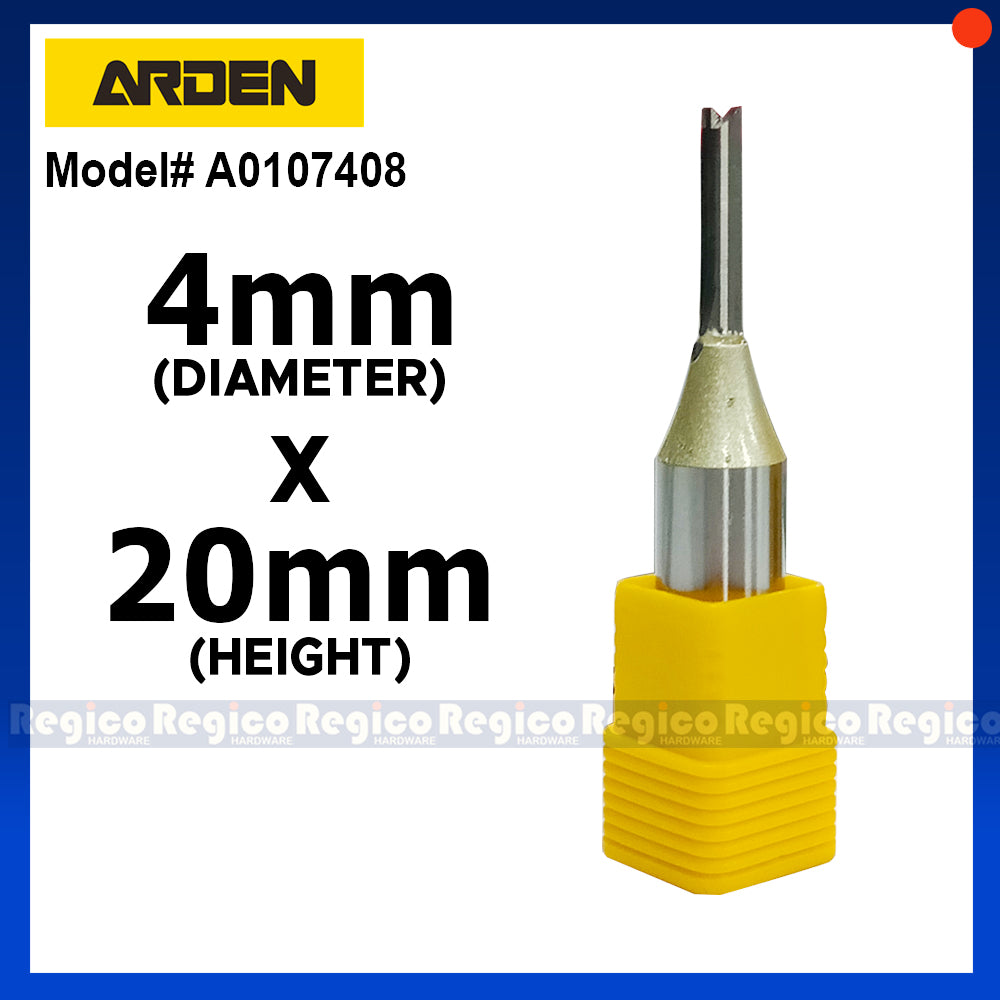 ARDEN 2 Flute 1/2 Shank Metric TCT Straight Router Bit #0107