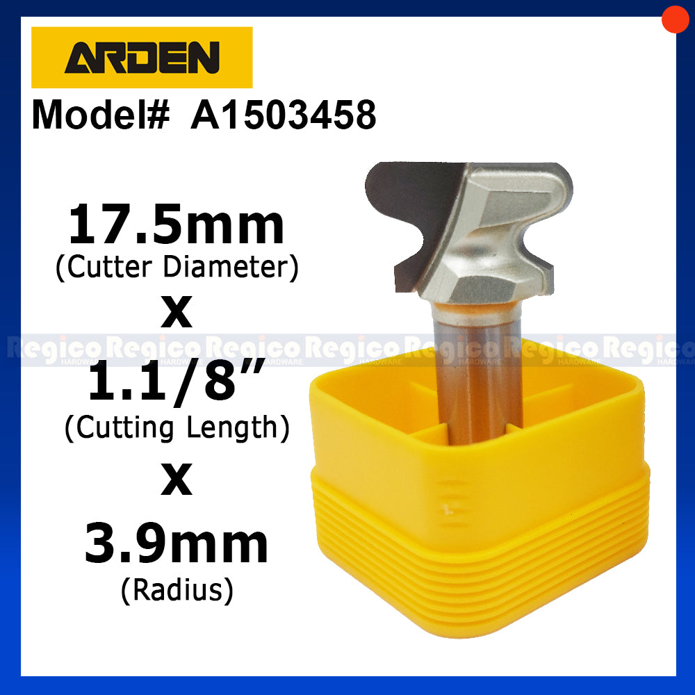 Arden #1503 1/2 Shank Arc Nail Drawer Pull Bit Slotting Milling Cutter Router Bit