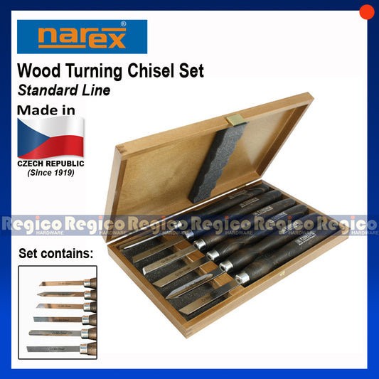 Narex Wood Turning Lathe Chisel Set (Standard Line #8595)