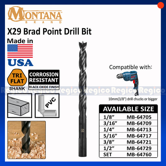 Montana X29 Brad Point Drill Bit for wood