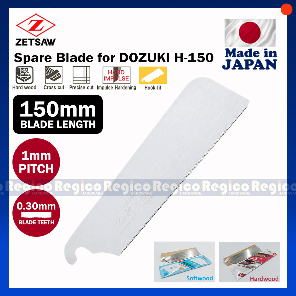 ZETSAW SPARE BLADE for Japanese Handsaw (Dozuki H-150)