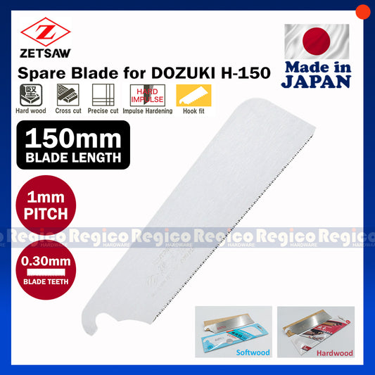 ZETSAW SPARE BLADE for Japanese Handsaw (Dozuki H-150)