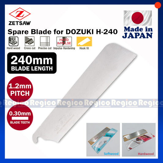 ZETSAW SPARE BLADE for Japanese Handsaw (Dozuki H-240)
