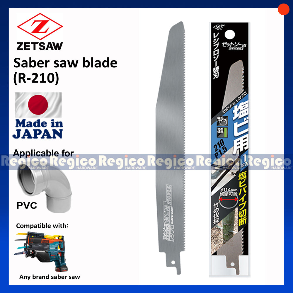 Zetsaw Pvc Reciprocating Saber Saw Blade R-210 (20102)