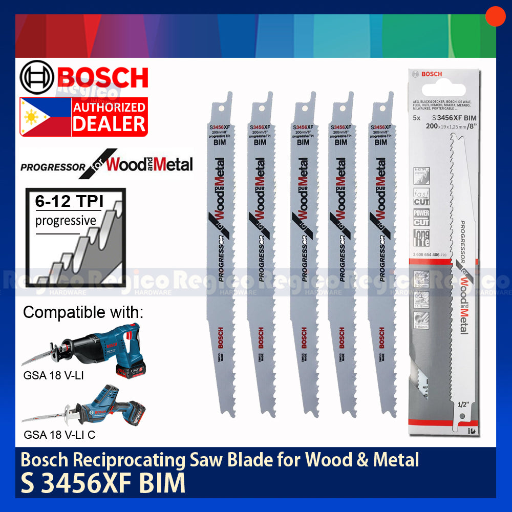 BOSCH S3456XF Reciprocating Saw Blade for Wood & Metal Bosch Accessories