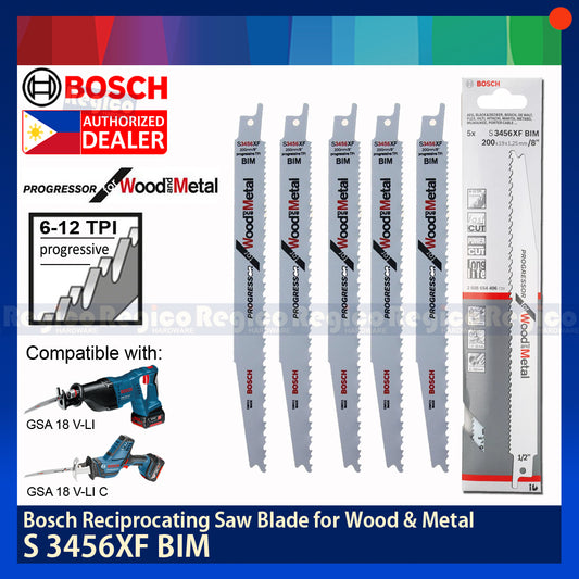 BOSCH S3456XF Reciprocating Saw Blade for Wood & Metal Bosch Accessories