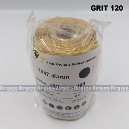 Sia 100PCS Adhesive 5 inch Sanding Disc for Orbital Eccentric Sander GEX 125 #1947
