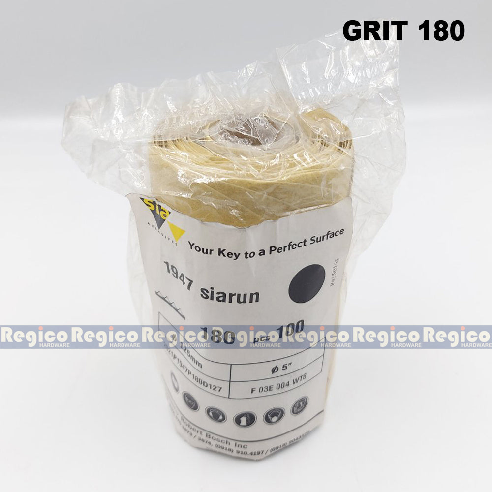 Sia 100PCS Adhesive 5 inch Sanding Disc for Orbital Eccentric Sander GEX 125 #1947