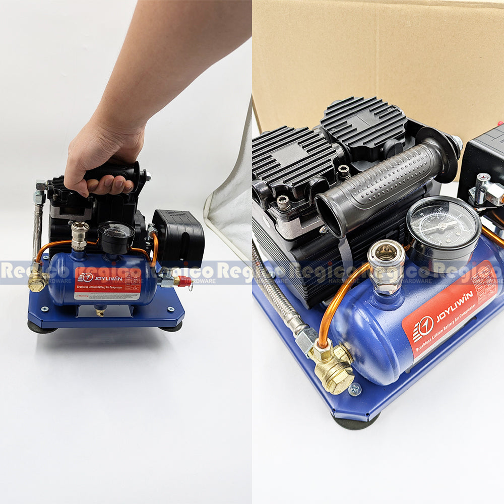 JOYLIWIN Cordless Air Compressor 18-21V | Portable Mini Air Pump | Battery Powered Air Compressor Regico Hardware (UNIT ONLY)