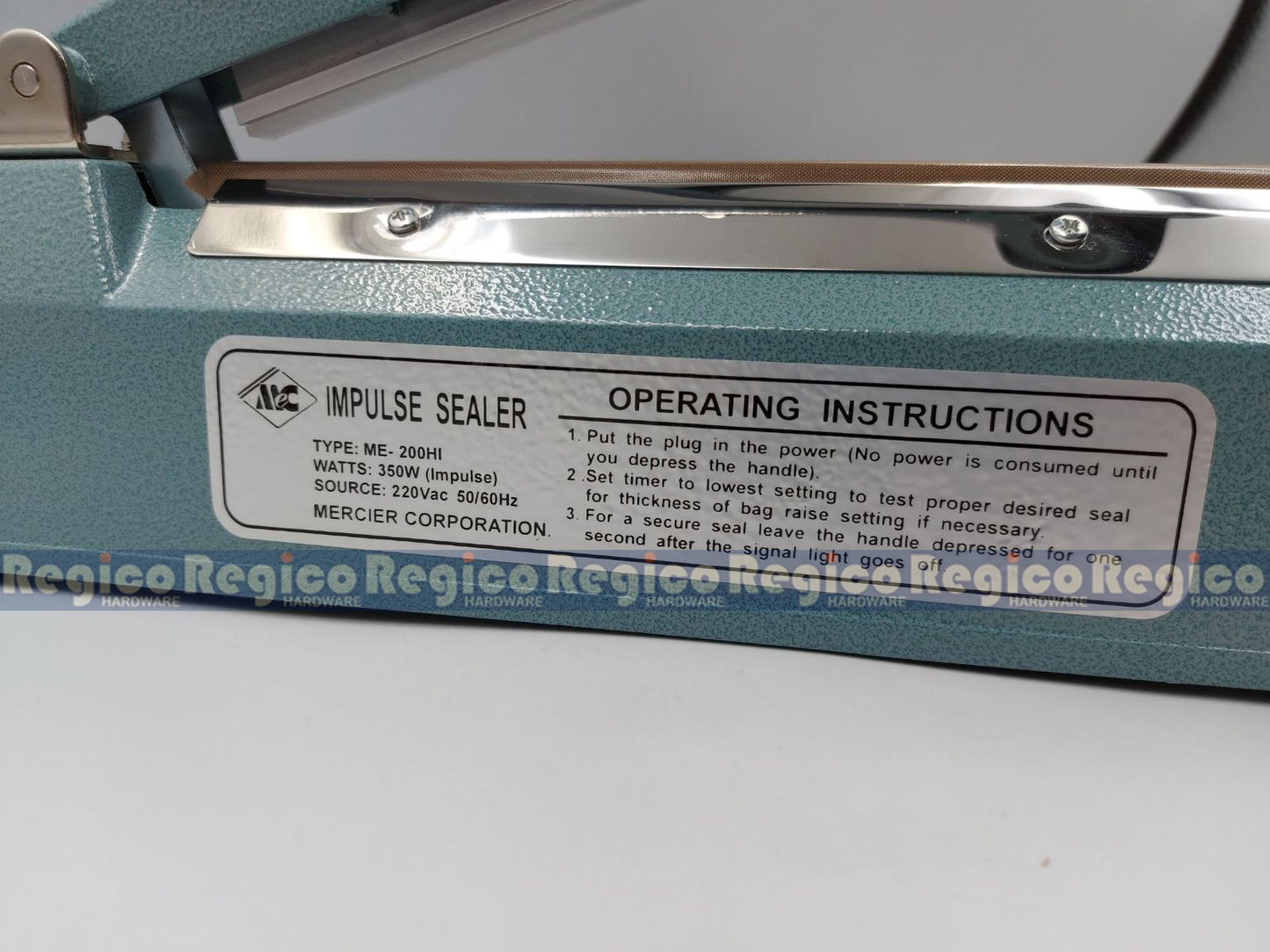 Mercier Heavy Duty Impulse Plastic Sealer with High Temperature Resistance 220V