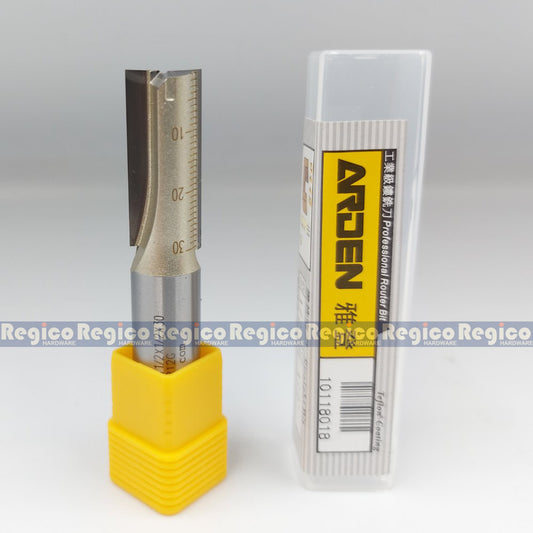 ARDEN 2 Flute 1/2 Shank Imperial Bottom Cut Straight Router Bit with #0118