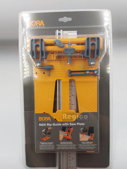Bora 24 Inches NGX Rip Guide with Saw Plate Saw Guide Sled Rip-Cut Woodworking Track Saw Track Guide System 544008
