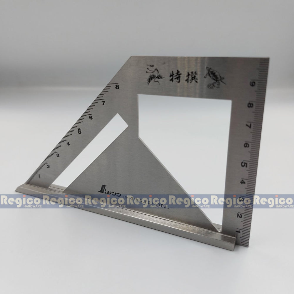 Shinwa #62081 Miter Ruler 45 Degree 90 Degree Stainless Steel Scribe Mark Ruler Square Squala Layout Miter Line Gauge Carpenter