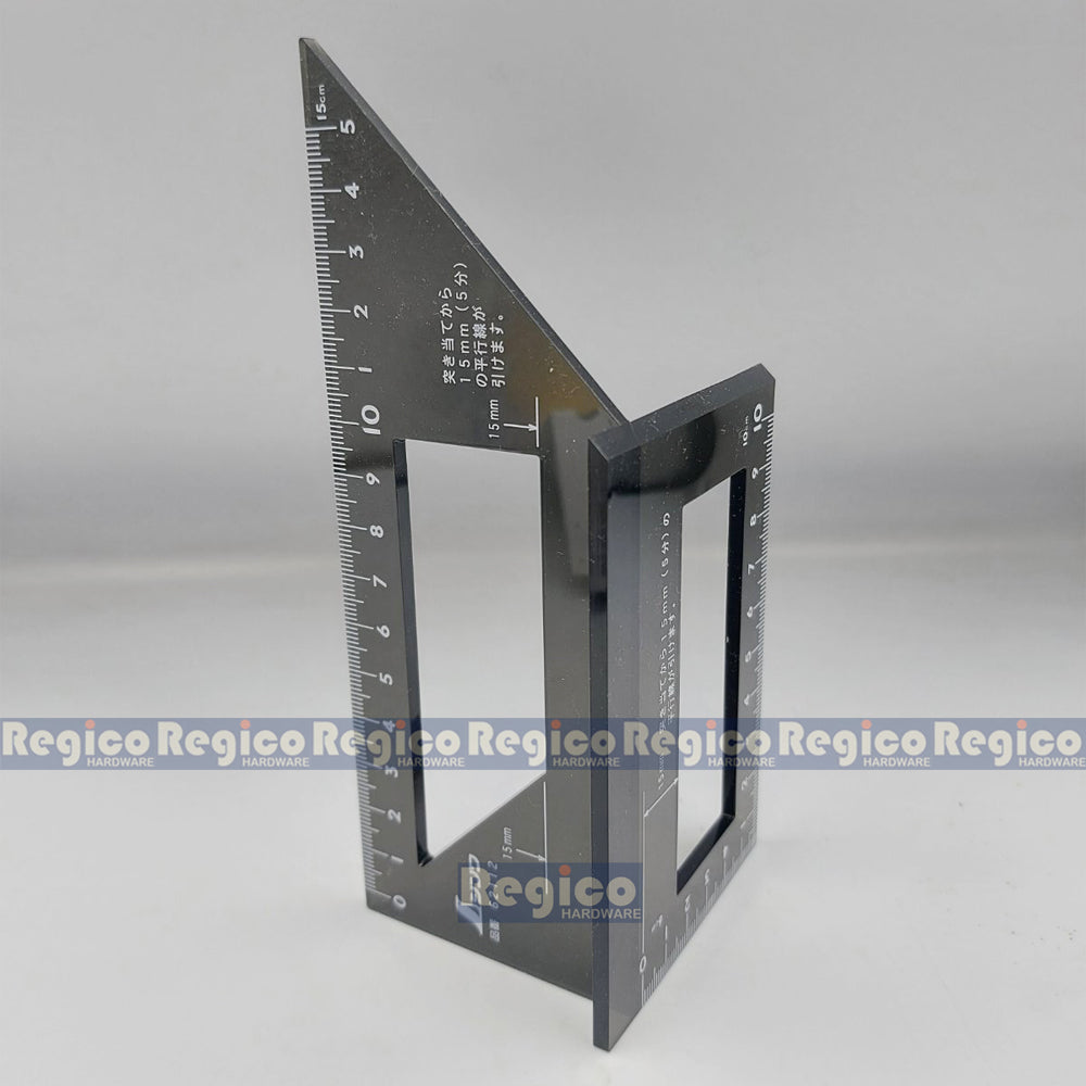 Shinwa 45° and 90° Polycarbonate Mitre Ruler Square Squala #62112