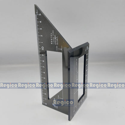 Shinwa 45° and 90° Polycarbonate Mitre Ruler Square Squala #62112