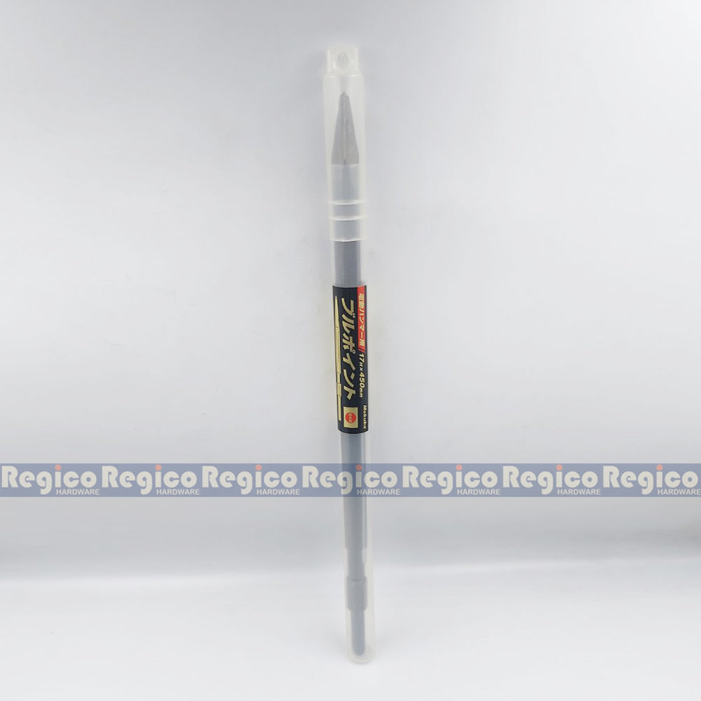 MOKUBA Pointed Chisel 17mm Hex Shank for Demolishing Chipping Hammer Gun Made in Japan
