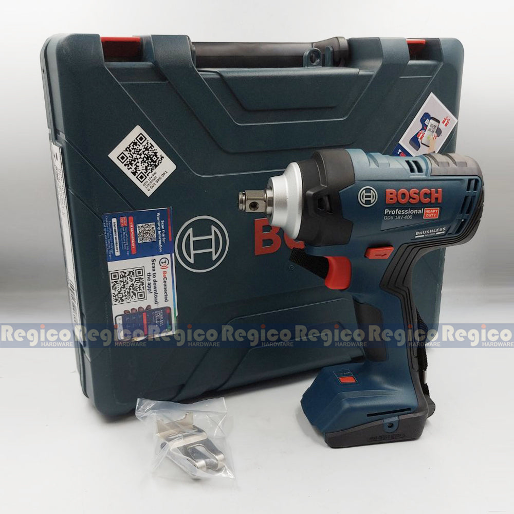 BOSCH GDS 18V-400 Cordless 400Nm Impact Wrench Regico Hardware Bosch Cordless (BATTERY AND CHARGER NOT INCLUDED)