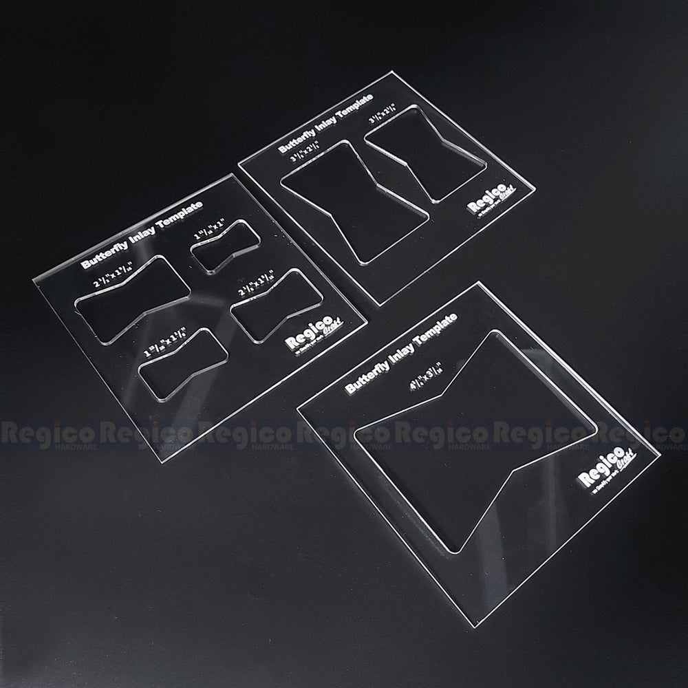 Regicocraft Woodworking Butterfly Bowtie Key inlay Template Set Kit #51302