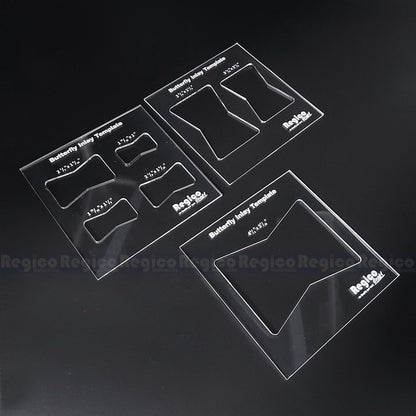 Regicocraft Woodworking Butterfly Bowtie Key inlay Template Set Kit #51302