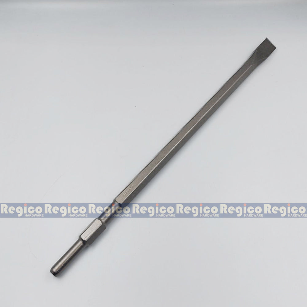 MOKUBA Flat Chisel 17mm Hex Shank for Demolishing Chipping Hammer Gun Made in Japan