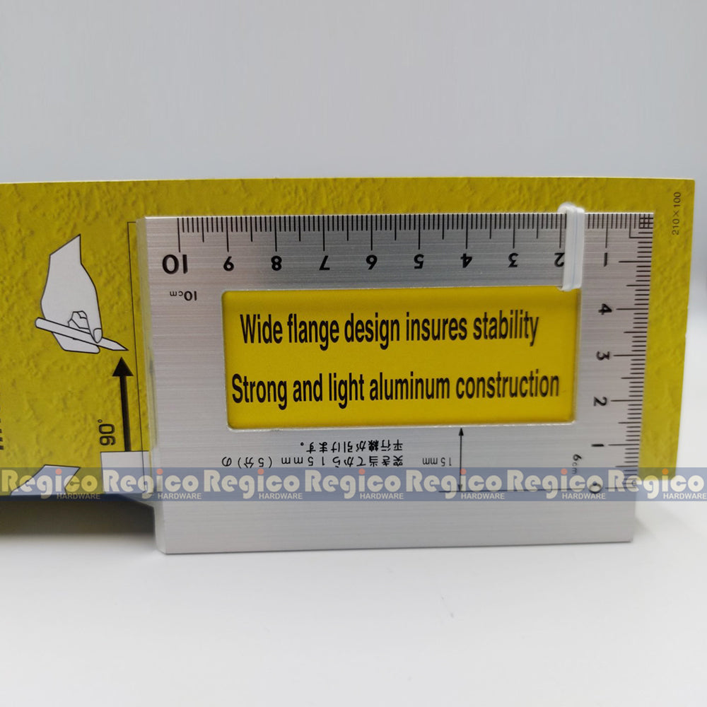Shinwa #62113 Aluminum Woodworking Layout Gauge 45 Degree 90 Degree Made in Japan Scribe Mark T-Type Ruler Square Layout Miter Line Gauge Carpenter