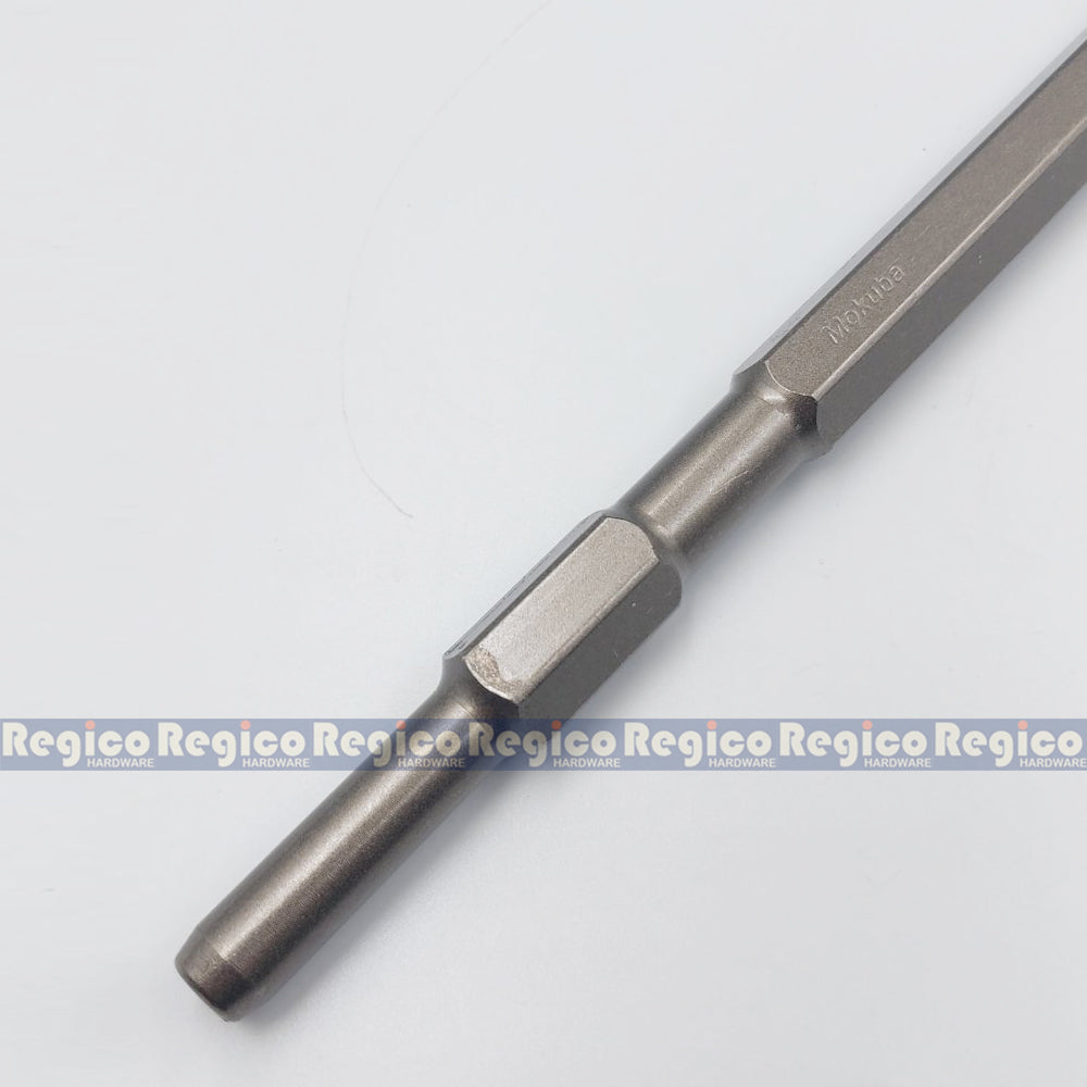 MOKUBA Pointed Chisel 17mm Hex Shank for Demolishing Chipping Hammer Gun Made in Japan