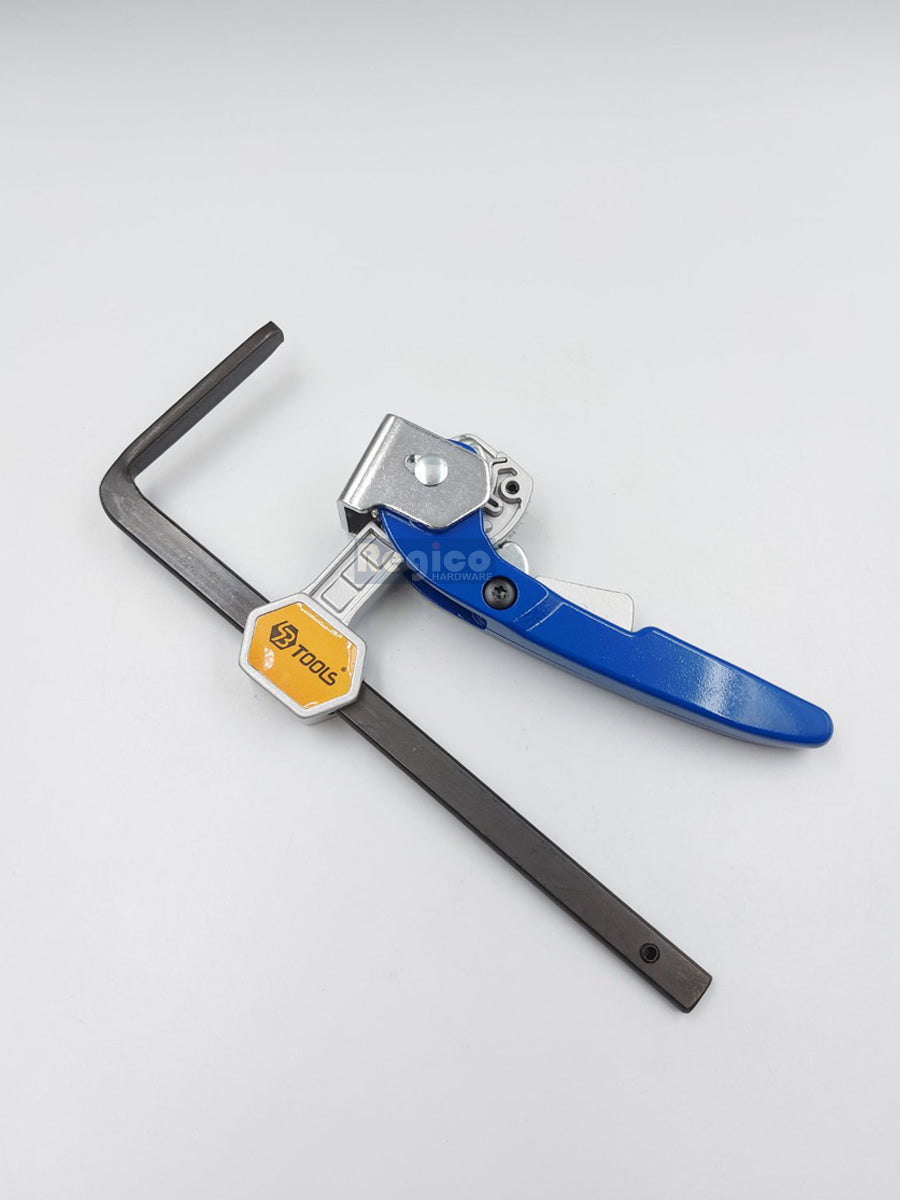 SB Tools 150mm Table Groove Clamp MFT Ratcheting Quick Release Ratcheting Woodworking Clamp