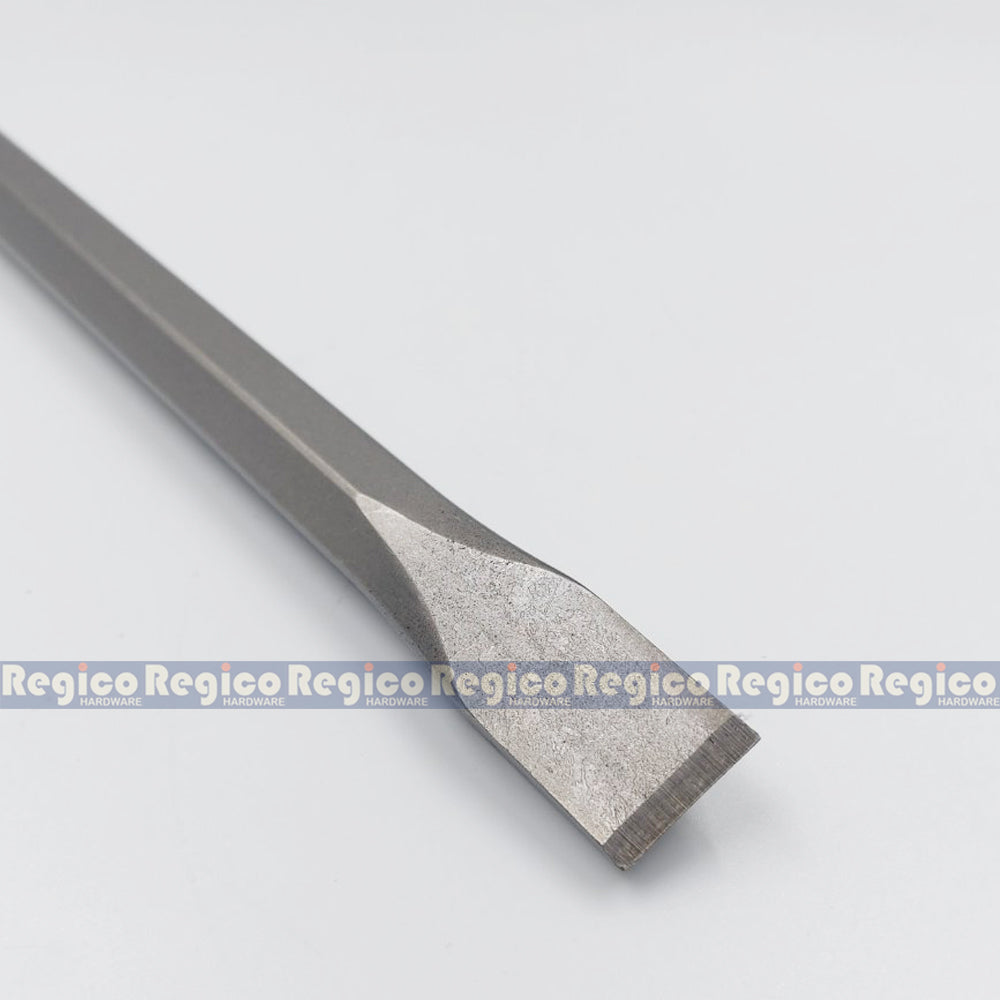 MOKUBA Flat Chisel 17mm Hex Shank for Demolishing Chipping Hammer Gun Made in Japan