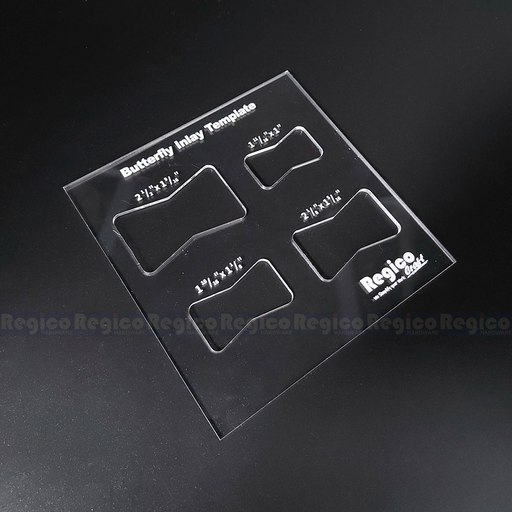 Regicocraft Woodworking Butterfly Bowtie Key inlay Template Set Kit #51302