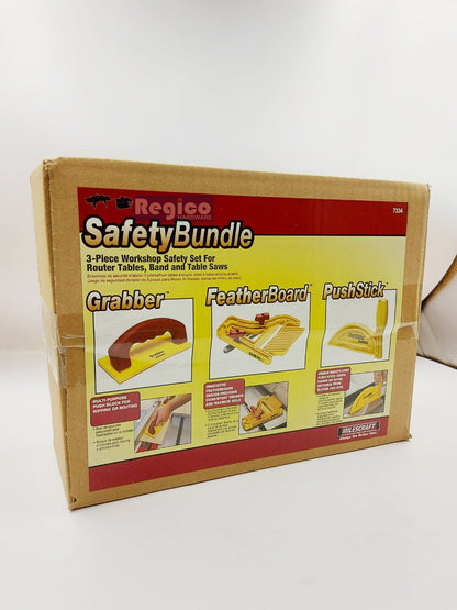 Milescraft Safety Bundle Kit Feather Board 1406 + Push Stick 3404 with Free Grabber 3403 Woodworking Tools 7334