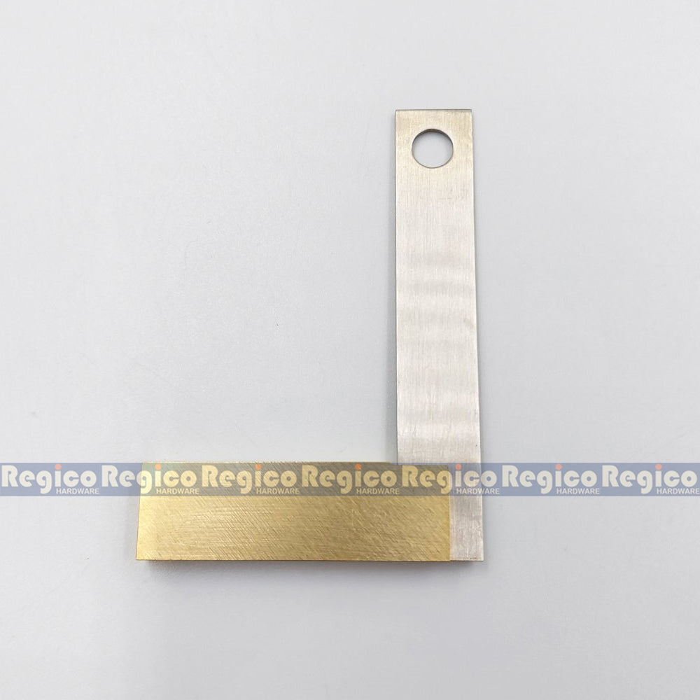 Shinwa Mini Precision Square Tri Square with Brass Base Carpenter Square