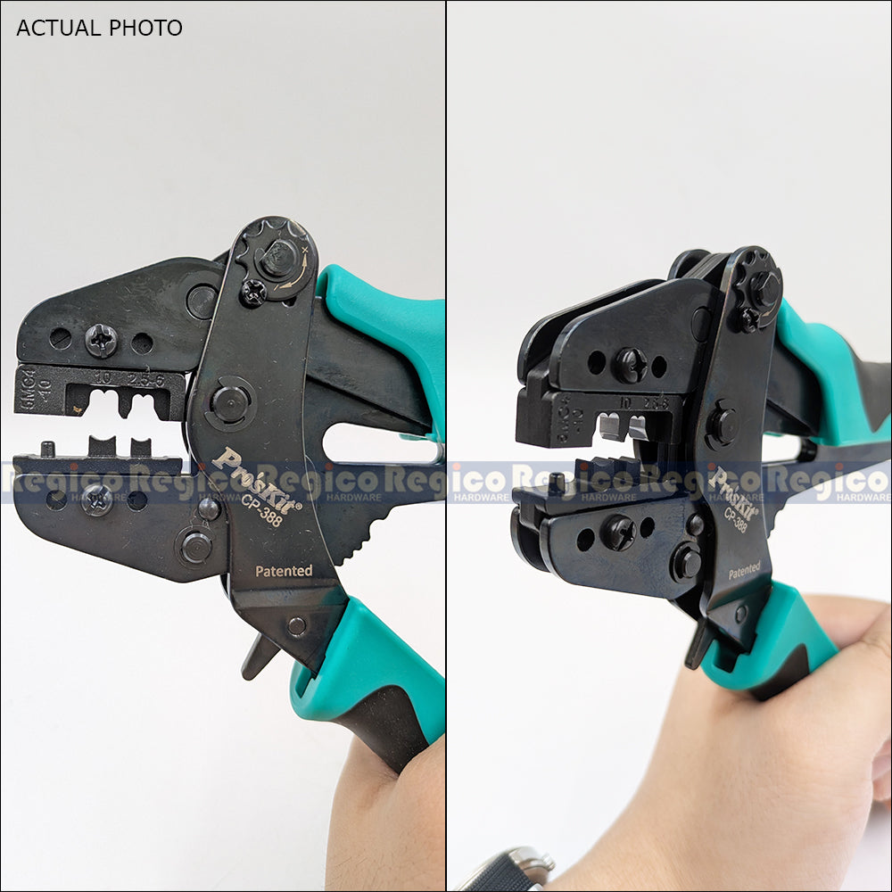 Pro'sKit CP-388 Solar Panel Crimper | MC4 Solar Connector Crimping Tool | PV Cable Crimper Hand Tool