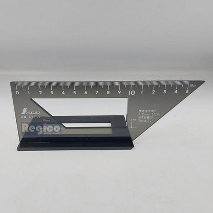 Shinwa 45° and 90° Polycarbonate Mitre Ruler Square Squala #62112