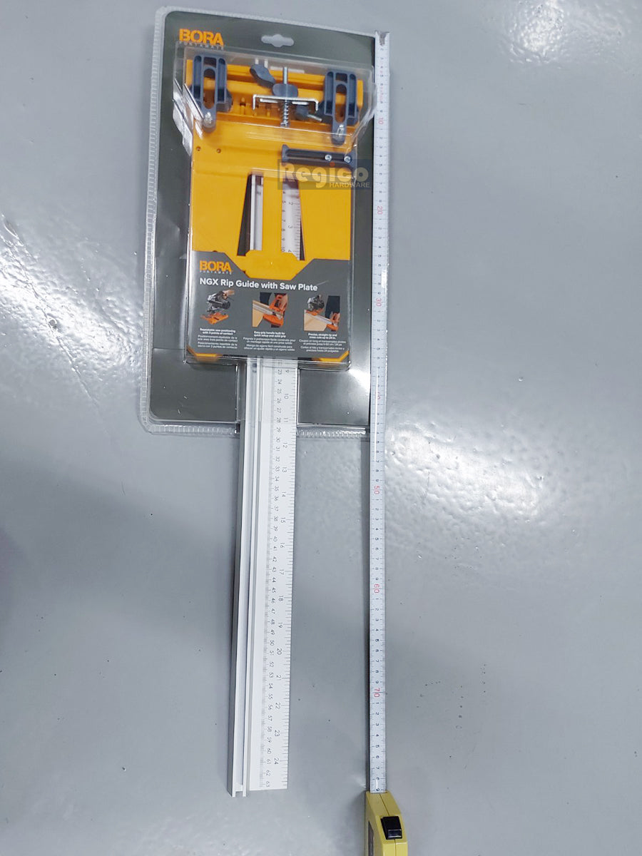 Bora 24 Inches NGX Rip Guide with Saw Plate Saw Guide Sled Rip-Cut Woodworking Track Saw Track Guide System 544008