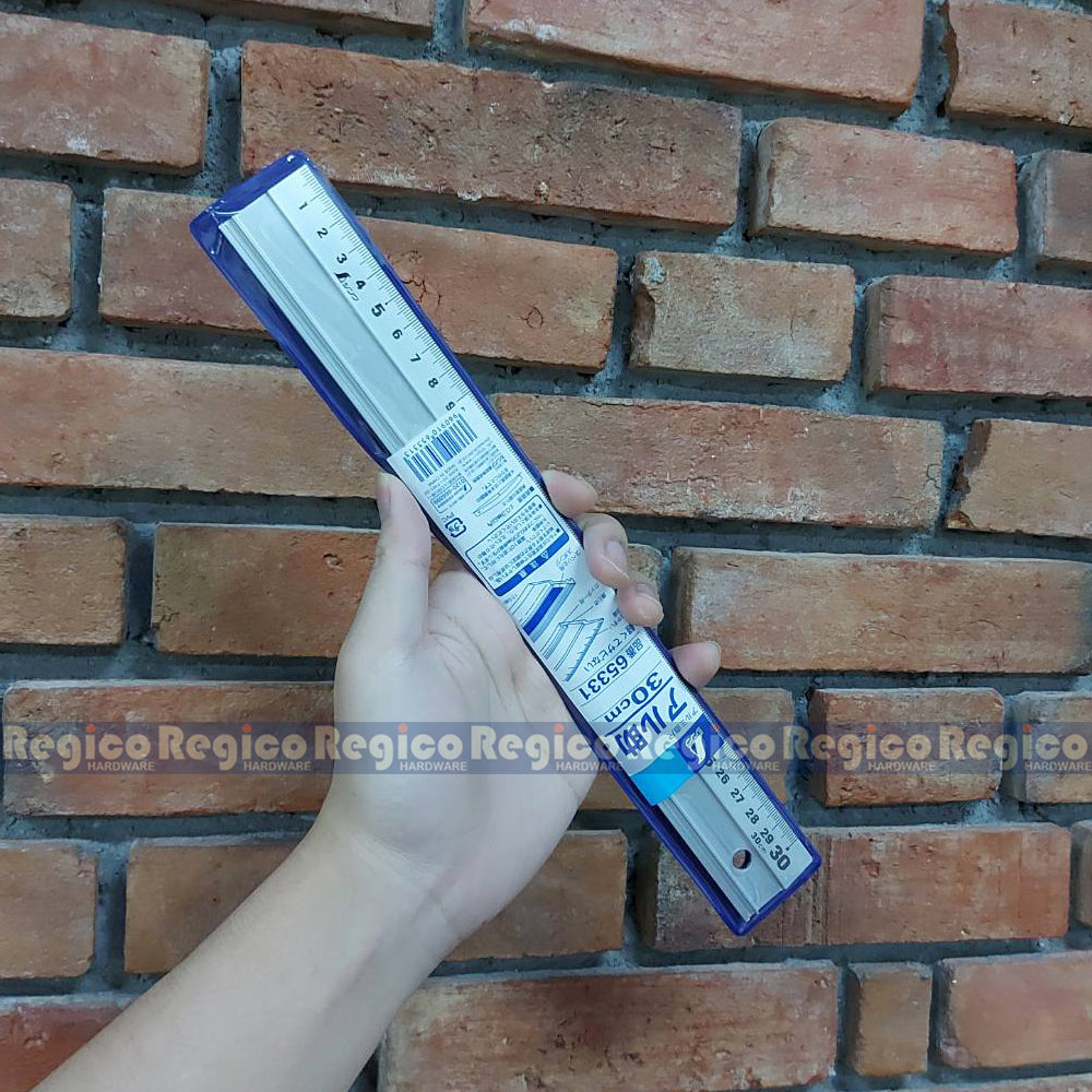 Shinwa Aluminum Straight Ruler Non-Slip Ruler