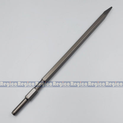 MOKUBA Pointed Chisel 17mm Hex Shank for Demolishing Chipping Hammer Gun Made in Japan