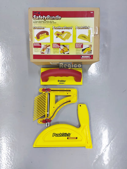 Milescraft Safety Bundle Kit Feather Board 1406 + Push Stick 3404 with Free Grabber 3403 Woodworking Tools 7334