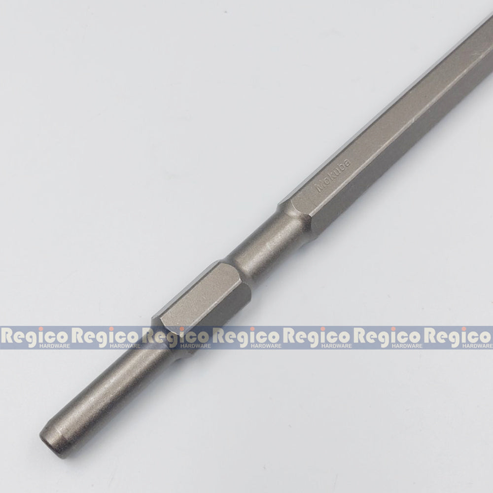 MOKUBA Pointed Chisel 17mm Hex Shank for Demolishing Chipping Hammer Gun Made in Japan